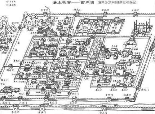 太极宫的建筑是怎么布局的