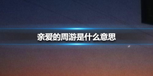 亲爱的周游是什么梗