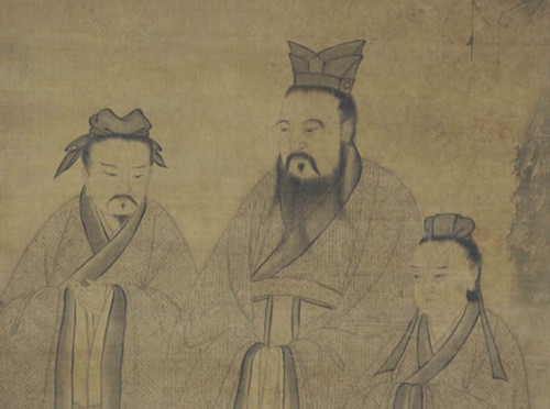 孔子博物馆的《三圣像》是什么样的