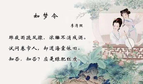 《如梦令·昨夜雨疏风骤》原文翻译及赏析